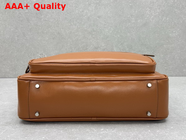 Acne Studios Camero Camera Shoulder Bag in Cognac Brown Calf Leather Replica