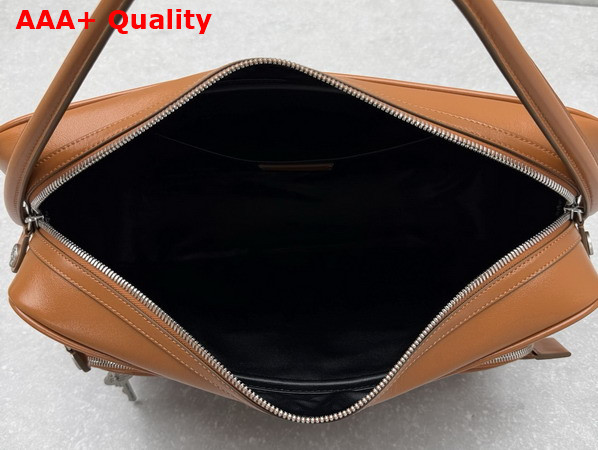 Acne Studios Camero Camera Shoulder Bag in Cognac Brown Calf Leather Replica