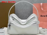 Acne Studios Camero Camera Shoulder Bag in Cream White Calf Leather Replica