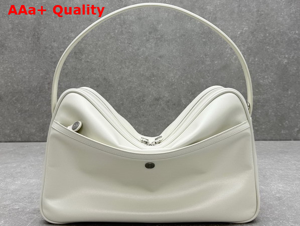 Acne Studios Camero Camera Shoulder Bag in Cream White Calf Leather Replica