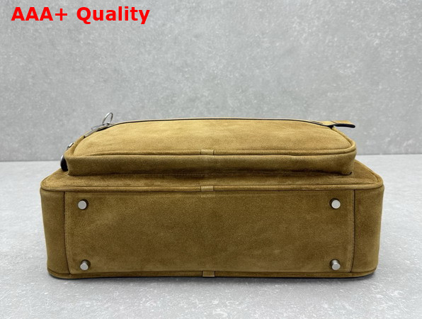 Acne Studios Camero Camera Suede Shoulder Bag in Cognac Brown Replica