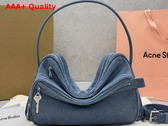 Acne Studios Camero Camera Suede Shoulder Bag in Denim Blue Replica
