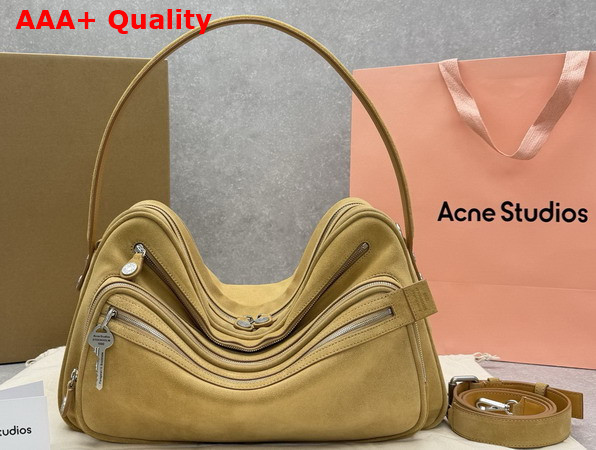 Acne Studios Camero Camera Suede Shoulder Bag in Yellow Replica
