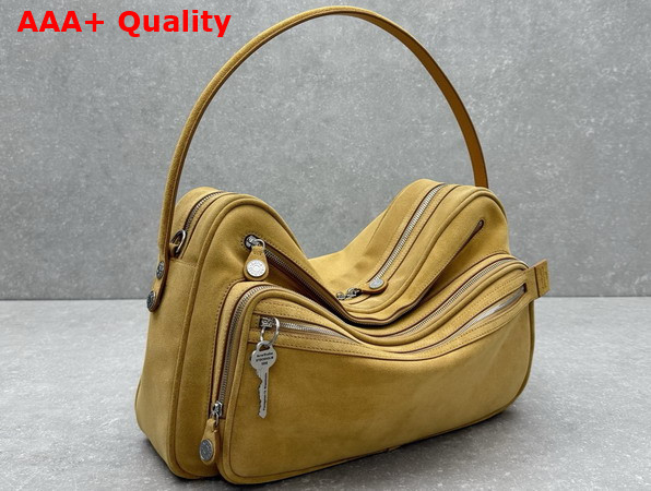 Acne Studios Camero Camera Suede Shoulder Bag in Yellow Replica