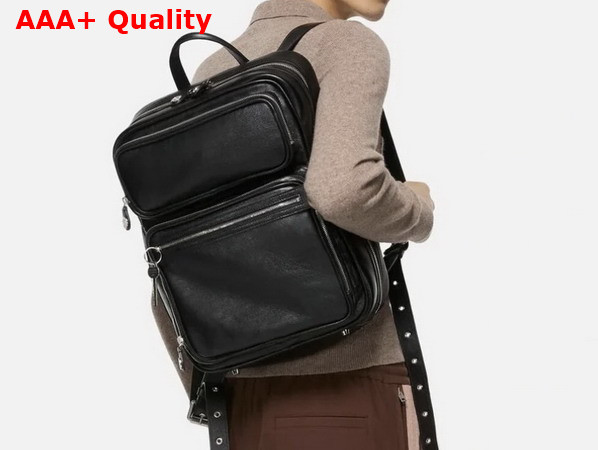 Acne Studios Camero GYM Backpack in Black Leather Replica