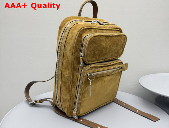 Acne Studios Camero GYM Suede Backpack in Cognac Brown Replica
