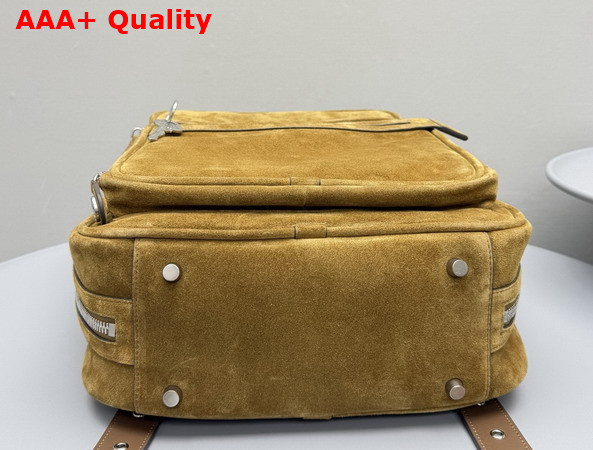 Acne Studios Camero GYM Suede Backpack in Cognac Brown Replica