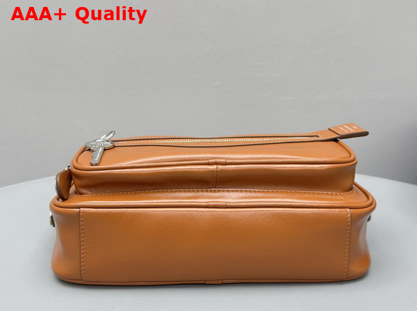 Acne Studios Camero Party Shoulder Bag in Cognac Brown Calf Leather Replica