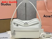 Acne Studios Camero Party Shoulder Bag in Cream White Calf Leather Replica