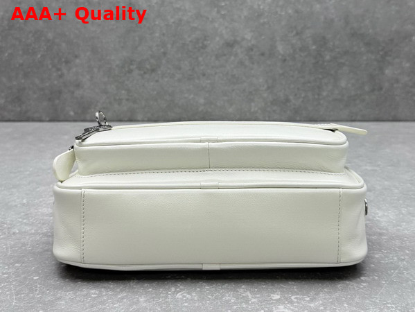 Acne Studios Camero Party Shoulder Bag in Cream White Calf Leather Replica