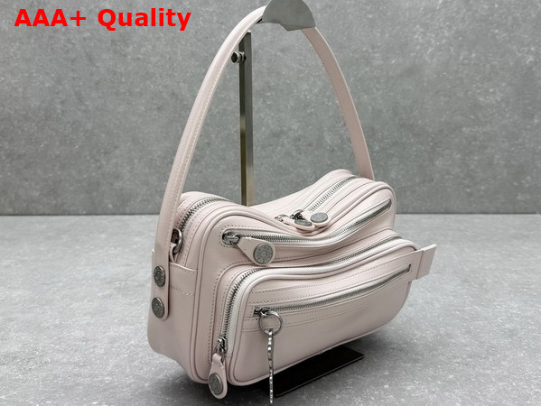 Acne Studios Camero Party Shoulder Bag in Pale Pink Calf Leather Replica
