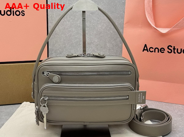 Acne Studios Camero Party Shoulder Bag in Taupe Beige Replica