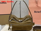 Acne Studios Camero Party Suede Bag in Cognac Brown Replica