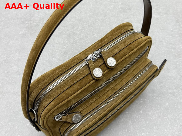 Acne Studios Camero Party Suede Bag in Cognac Brown Replica