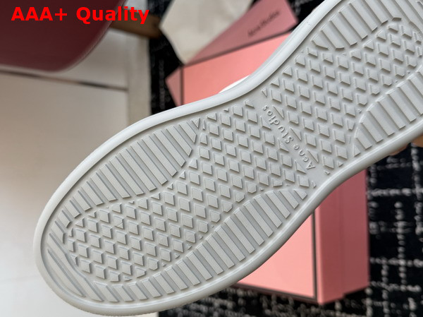 Acne Studios Leather Velcro Sneakers Grey and Optic White Replica