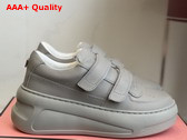 Acne Studios Leather Velcro Sneakers in Grey Replica