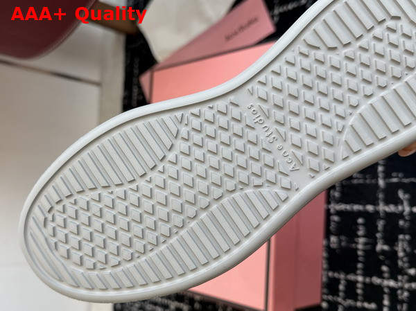 Acne Studios Leather Velcro Sneakers in Grey Replica