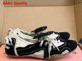 Acne Studios Suede Lace Up Shoes Off White and Black Replica