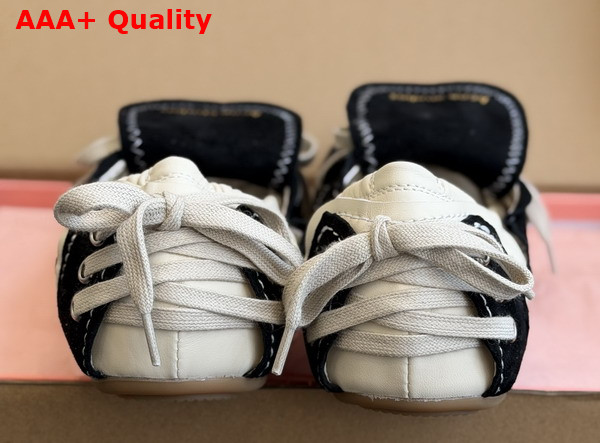 Acne Studios Suede Lace Up Shoes Off White and Black Replica