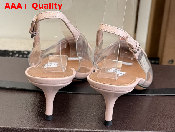 Alaia Bloom Slingbacks in Nappa Leather and Transparent Polyurethane Light Pink Replica