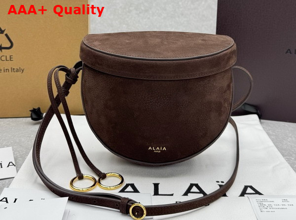 Alaia Hip Bag in Brown Nubuck Calfskin Leather Replica