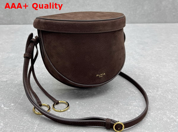 Alaia Hip Bag in Brown Nubuck Calfskin Leather Replica