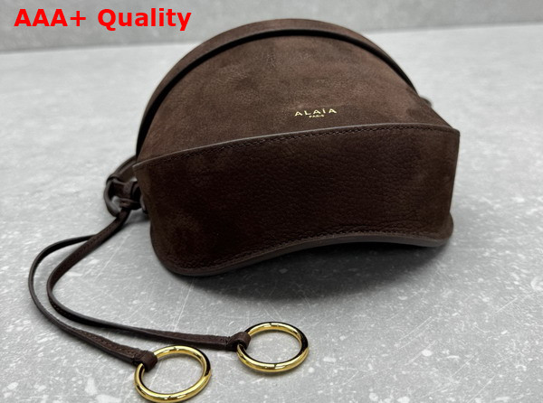 Alaia Hip Bag in Brown Nubuck Calfskin Leather Replica