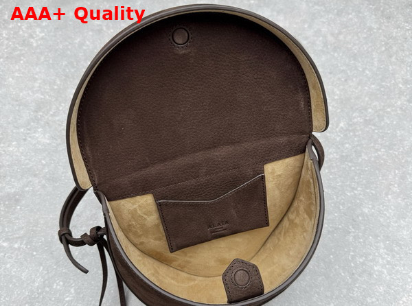 Alaia Hip Bag in Brown Nubuck Calfskin Leather Replica