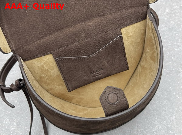 Alaia Hip Bag in Brown Nubuck Calfskin Leather Replica