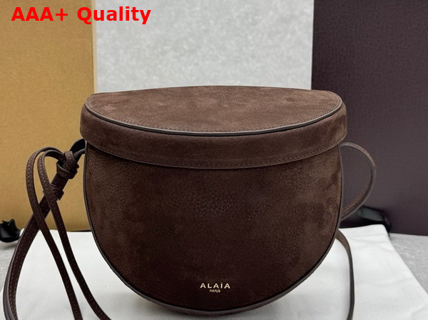 Alaia Hip Bag in Brown Nubuck Calfskin Leather Replica