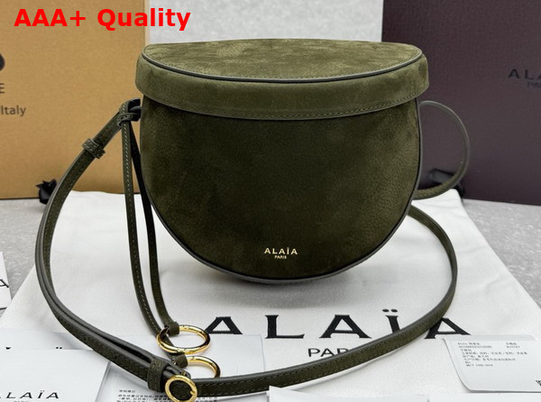 Alaia Hip Bag in Green Nubuck Calfskin Leather Replica