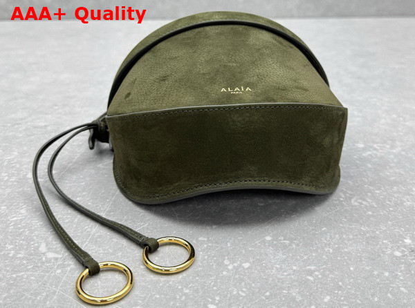 Alaia Hip Bag in Green Nubuck Calfskin Leather Replica