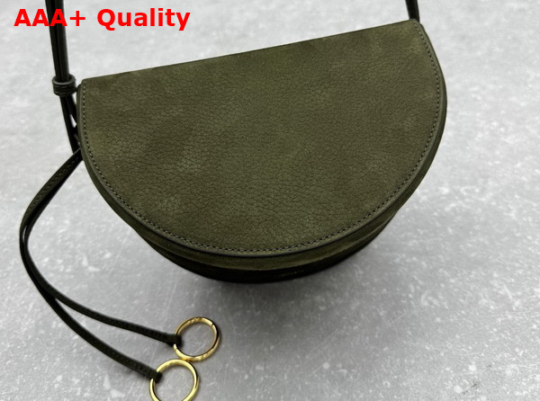 Alaia Hip Bag in Green Nubuck Calfskin Leather Replica