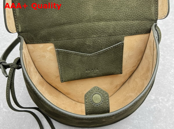 Alaia Hip Bag in Green Nubuck Calfskin Leather Replica