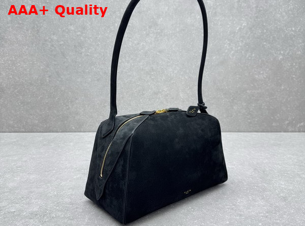 Alaia Le Bouledogue Bag in Black Nubuck Calfskin Leather Replica