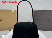 Alaia Le Bouledogue Bag in Black Nubuck Calfskin Leather Replica