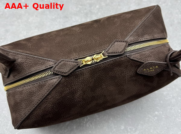 Alaia Le Bouledogue Bag in Brown Nubuck Calfskin Leather Replica