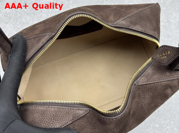Alaia Le Bouledogue Bag in Brown Nubuck Calfskin Leather Replica