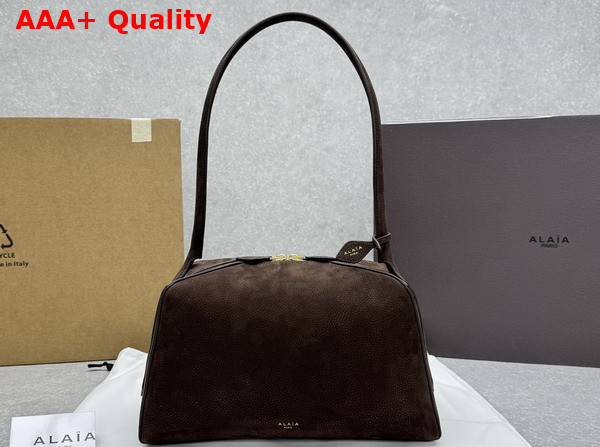 Alaia Le Bouledogue Bag in Brown Nubuck Calfskin Leather Replica