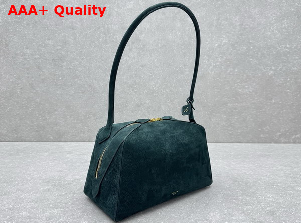 Alaia Le Bouledogue Bag in Green Nubuck Calfskin Leather Replica
