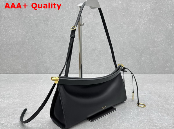 Alaia Le Click East West Medium Bag in Black Calfskin Replica