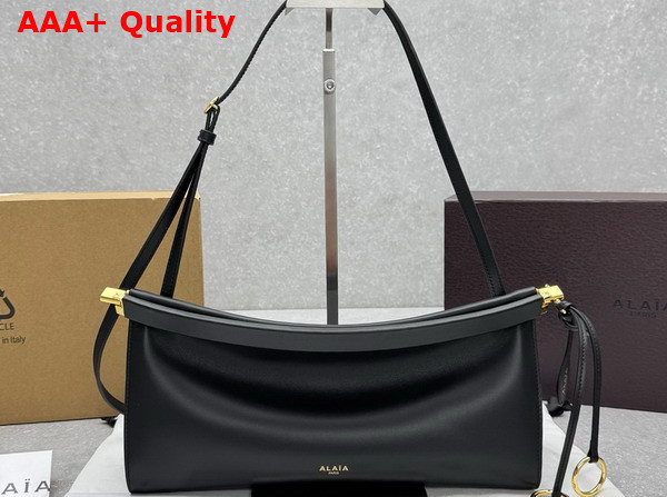 Alaia Le Click East West Medium Bag in Black Calfskin Replica