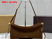 Alaia Le Click East West Medium Bag in Brown Nubuck Calfskin Leather Replica