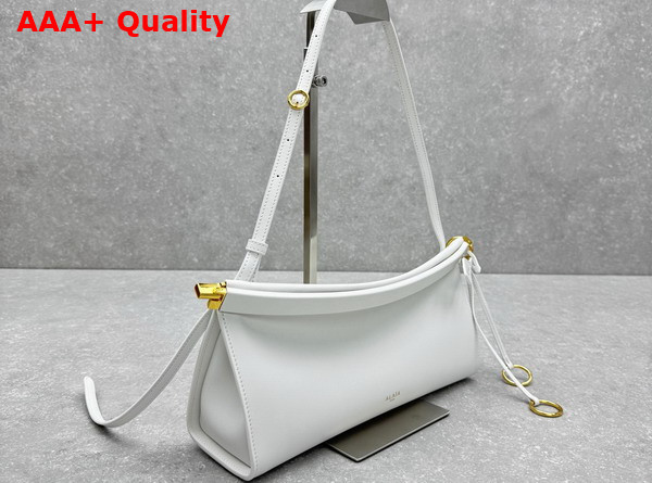 Alaia Le Click East West Medium Bag in White Calfskin Replica