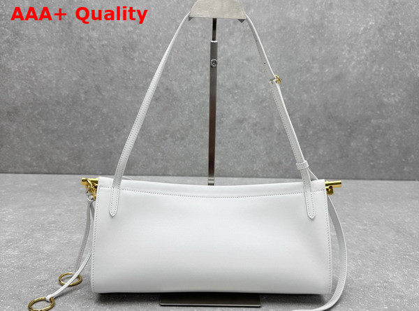 Alaia Le Click East West Medium Bag in White Calfskin Replica