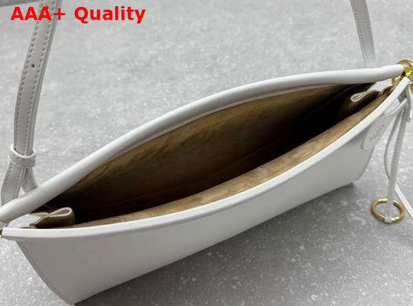 Alaia Le Click East West Medium Bag in White Calfskin Replica