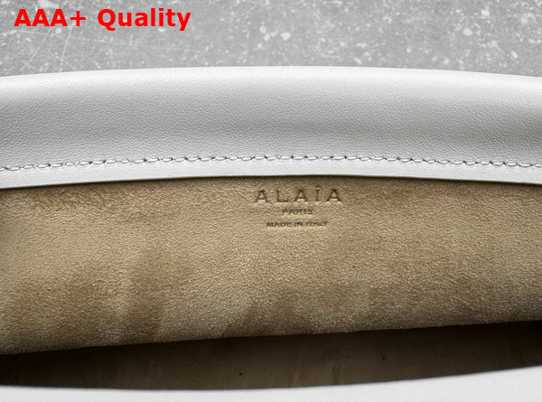 Alaia Le Click East West Medium Bag in White Calfskin Replica