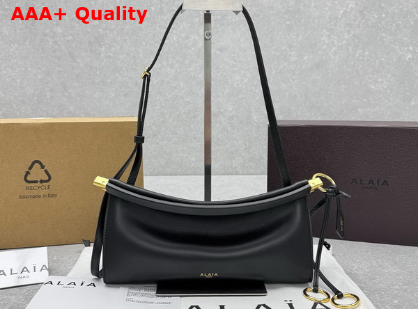 Alaia Le Click East West Small Bag in Black Calfskin Replica