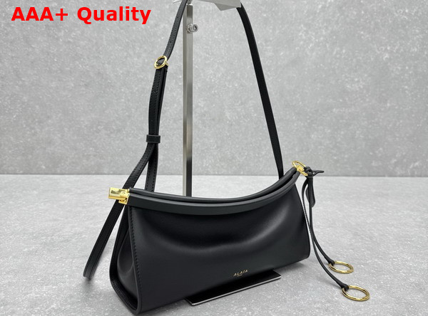 Alaia Le Click East West Small Bag in Black Calfskin Replica