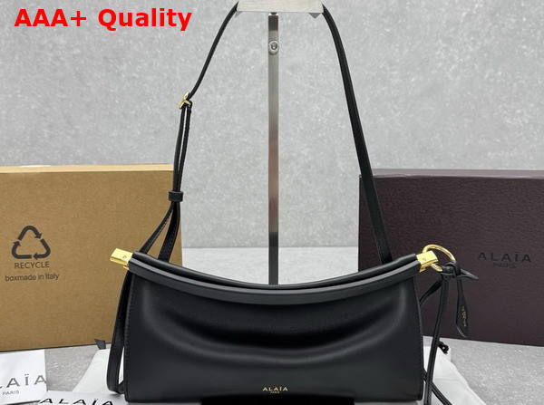 Alaia Le Click East West Small Bag in Black Calfskin Replica
